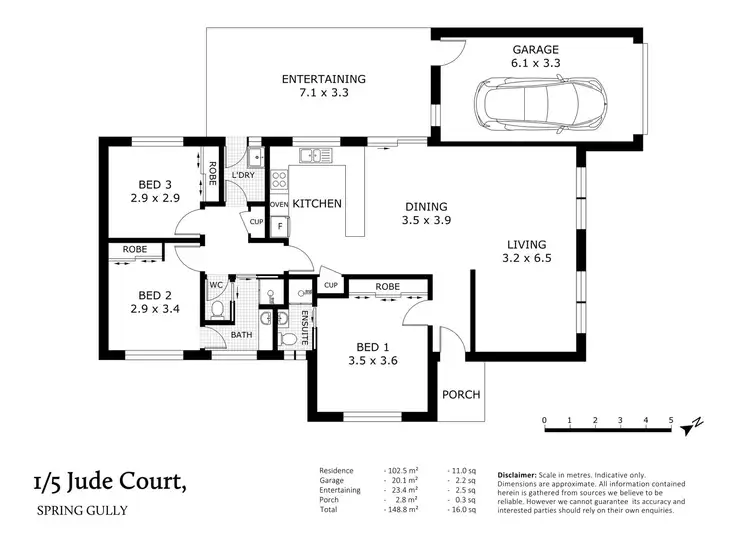 Floorplan of Homely house listing, 1/5 Jude Court, Spring Gully VIC 3550