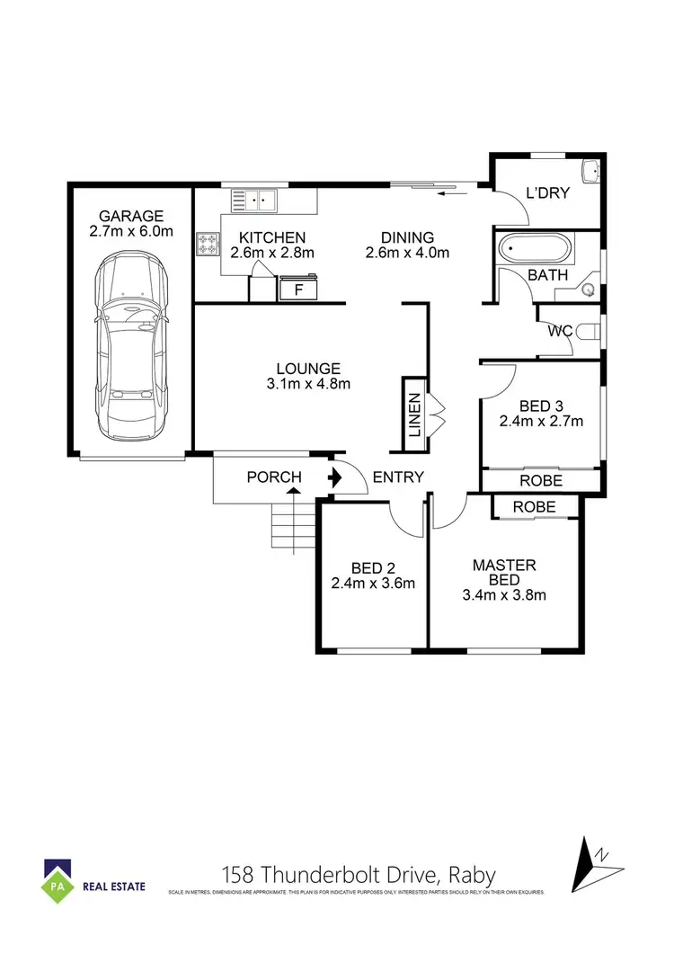 Floorplan of Homely house listing, 158 Thunderbolt Drive, Raby NSW 2566