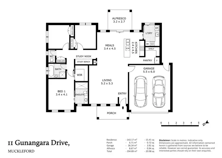 Floorplan of Homely house listing, 11 Gunangara Drive, Muckleford VIC 3451