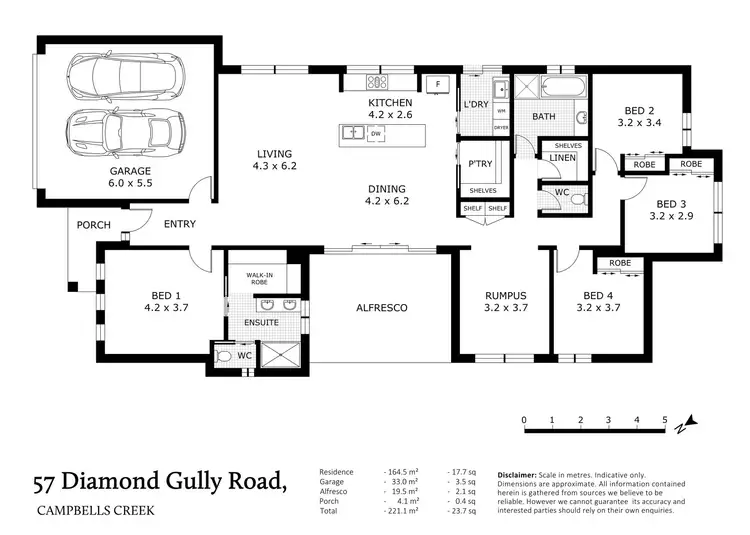 Floorplan of Homely house listing, 57 Diamond Gully Road, Campbells Creek VIC 3451