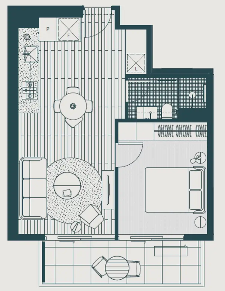 Floorplan of Homely apartment listing, 709/387 Docklands Drive, Docklands VIC 3008