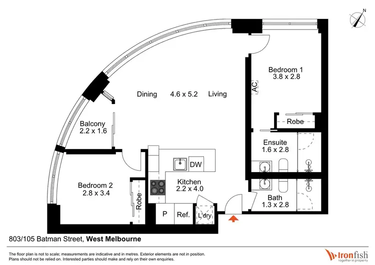 Floorplan of Homely apartment listing, 803/105 Batman Street, West Melbourne VIC 3003