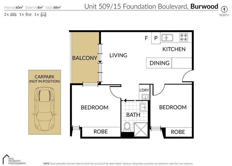 Floorplan of Homely apartment listing, 509/15 Foundation Boulevard, Burwood East VIC 3151