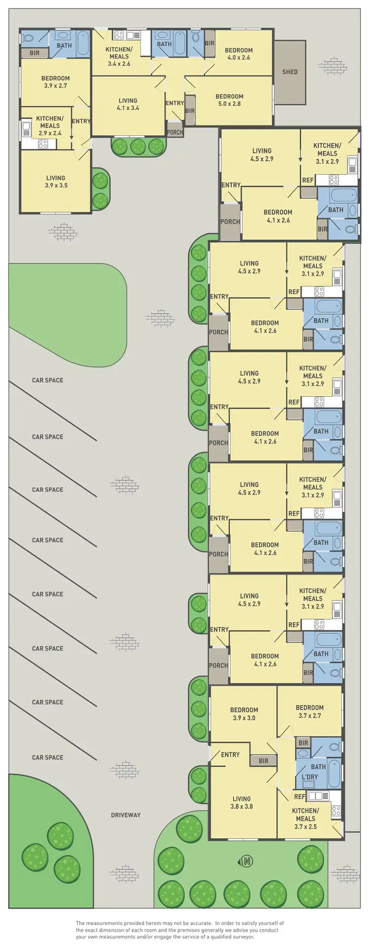Floorplan of Homely block of units listing, 1-8/12 Norma Street, Sunshine VIC 3020
