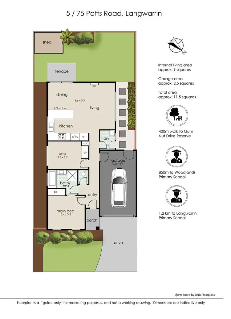 Floorplan of Homely unit listing, 5/75 Potts Road, Langwarrin VIC 3910