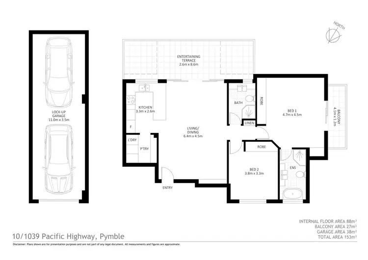 Floorplan of Homely unit listing, 10/1039 Pacific Highway, Pymble NSW 2073