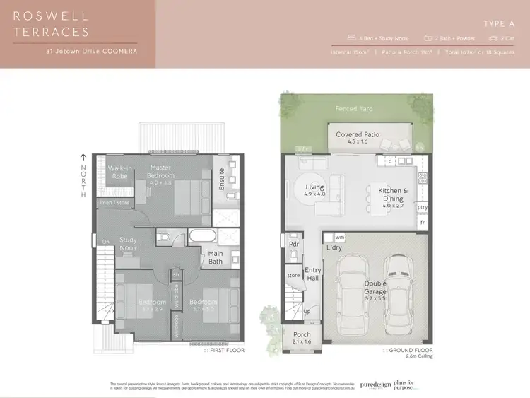 Floorplan of Homely townhouse listing, 43/31 Jotown Drive, Coomera QLD 4209