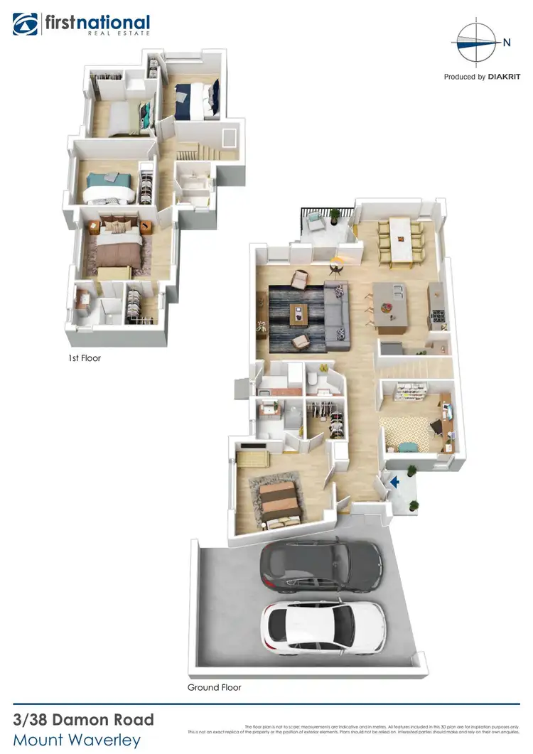 Floorplan of Homely townhouse listing, 3/38 Damon Road, Mount Waverley VIC 3149