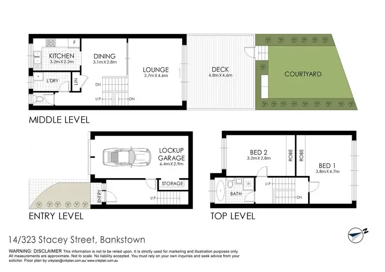 Floorplan of Homely townhouse listing, 14/323 Stacey Street, Bankstown NSW 2200