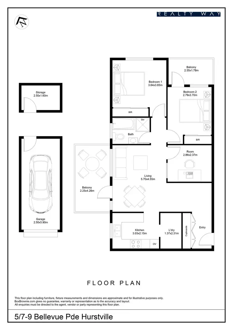 Floorplan of Homely unit listing, 5/7-9 Bellevue Parade, Hurstville NSW 2220