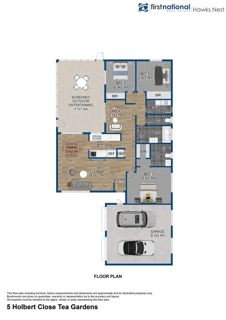 Floorplan of Homely house listing, 5 Holbert Close, Tea Gardens NSW 2324