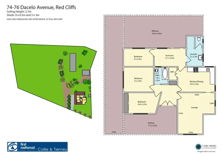 Floorplan of Homely house listing, 74 & 76 Dacelo Avenue, Red Cliffs VIC 3496