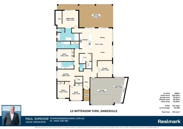 Floorplan of Homely house listing, 13 Wittenoom Turn, Dawesville WA 6211