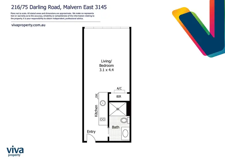 Floorplan of Homely apartment listing, 216/75 Darling Road, Malvern East VIC 3145