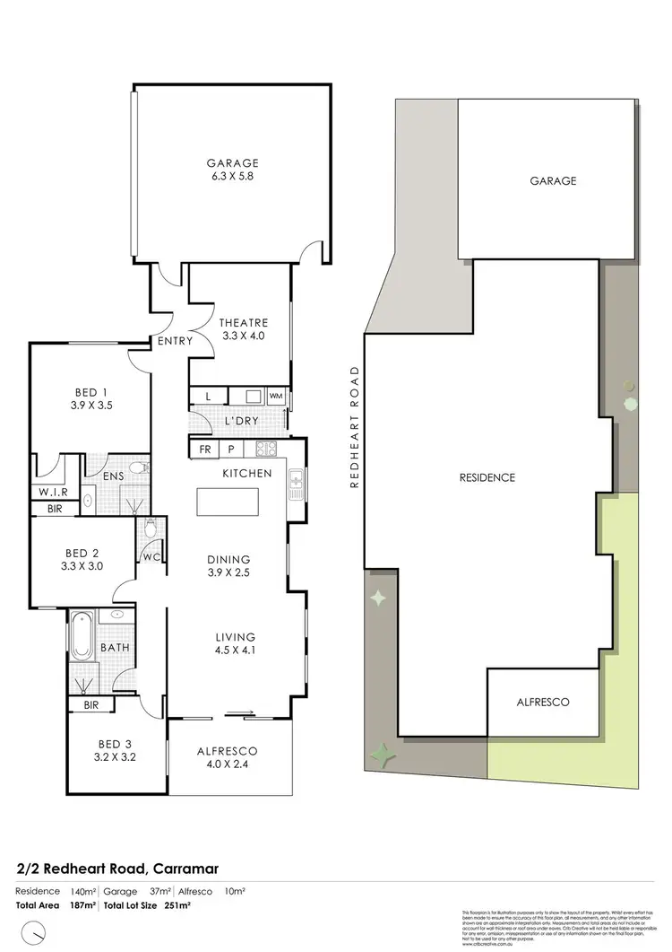 Floorplan of Homely villa listing, 2/2 Redheart Road, Carramar WA 6031