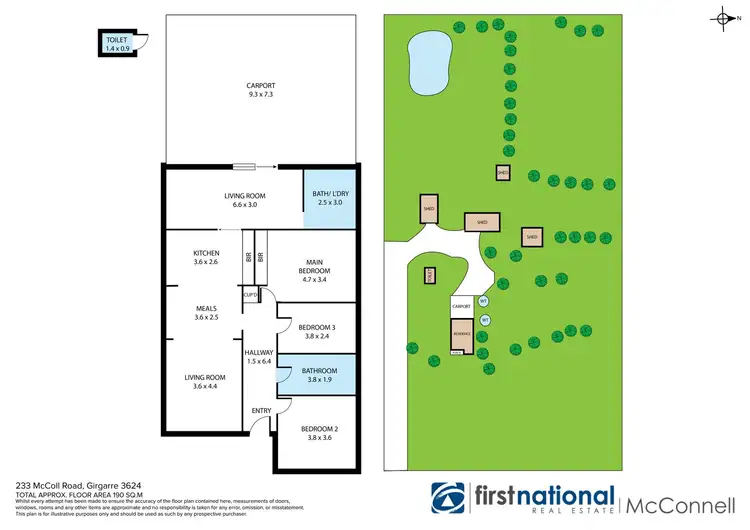 Floorplan of Homely rural property listing, 233 McColl Road, Girgarre VIC 3624