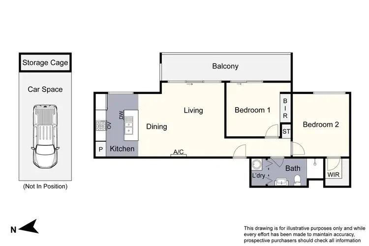 Floorplan of Homely apartment listing, 205/416-420 Ferntree Gully Road, Notting Hill VIC 3168