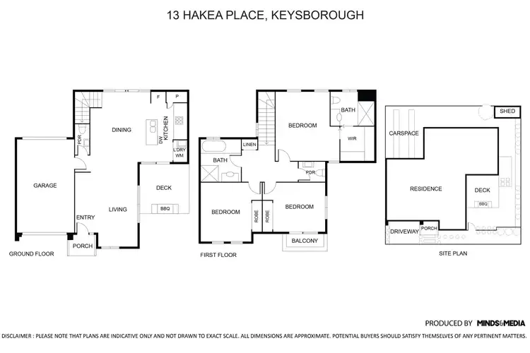 Floorplan of Homely townhouse listing, 13 Hakea Place, Keysborough VIC 3173