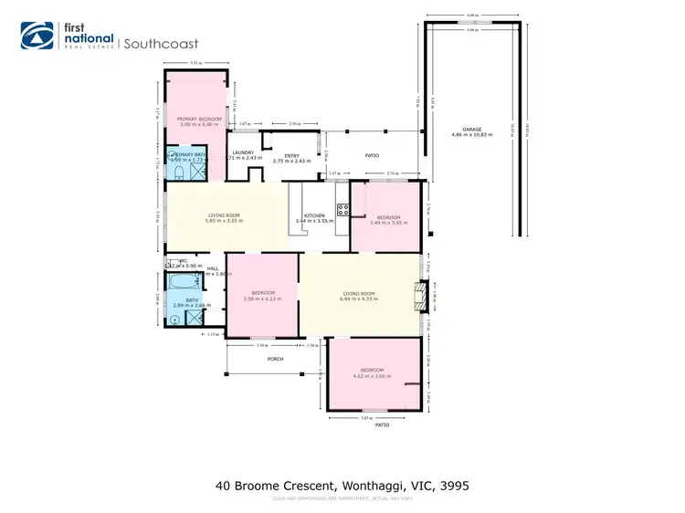 Floorplan of Homely house listing, 40 Broome Crescent, Wonthaggi VIC 3995