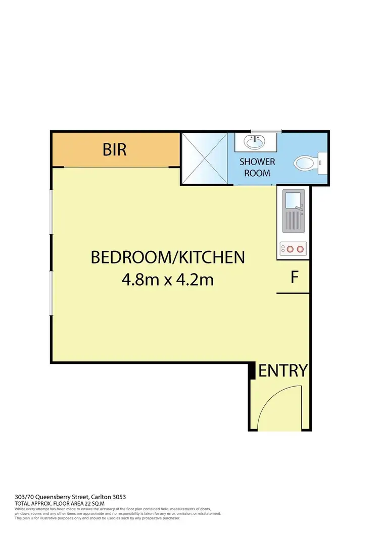 Floorplan of Homely apartment listing, 303/70 Queensberry St, Carlton VIC 3053