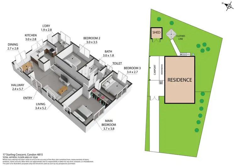 Floorplan of Homely house listing, 17 Starling Crescent, Condon QLD 4815