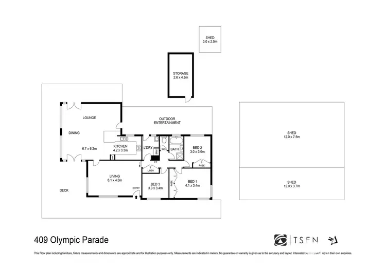 Floorplan of Homely house listing, 409 Olympic Parade, Maiden Gully VIC 3551