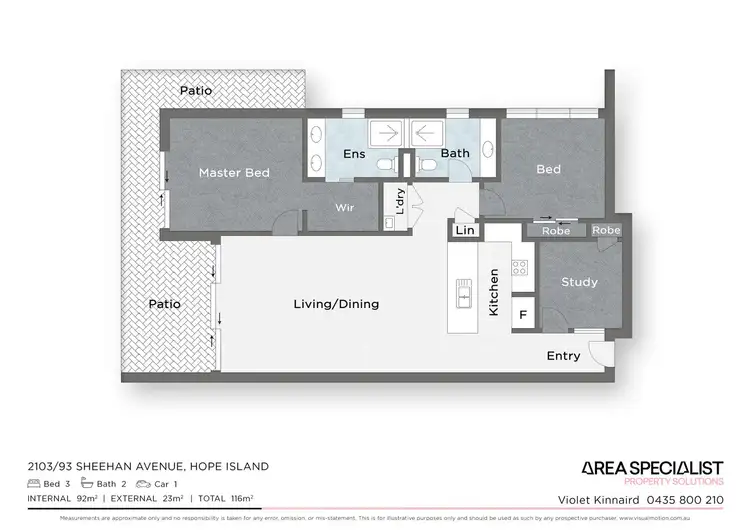 Floorplan of Homely apartment listing, 2301/93 Sheehan Avenue, Hope Island QLD 4212