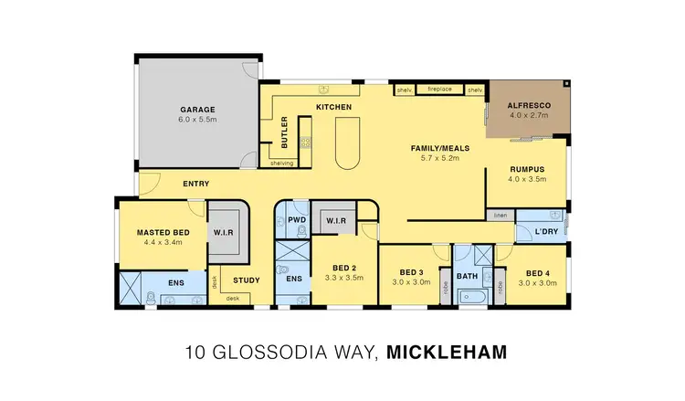 Floorplan of Homely house listing, 10 Glossodia Way, Mickleham VIC 3064