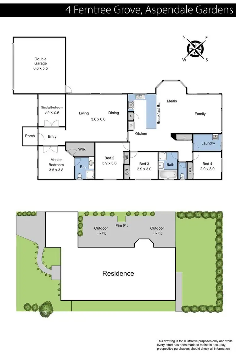 Floorplan of Homely house listing, 4 Ferntree Grove, Aspendale Gardens VIC 3195
