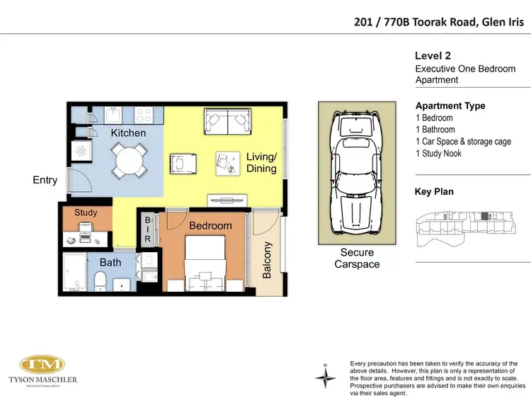 Floorplan of Homely apartment listing, 201/770B Toorak Road, Glen Iris VIC 3146