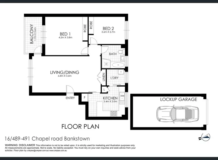 Floorplan of Homely unit listing, 16/489 Chapel Road, Bankstown NSW 2200