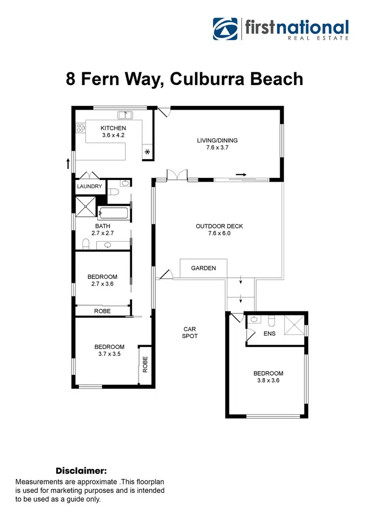 Floorplan of Homely house listing, 8 Fern Way, Culburra Beach NSW 2540