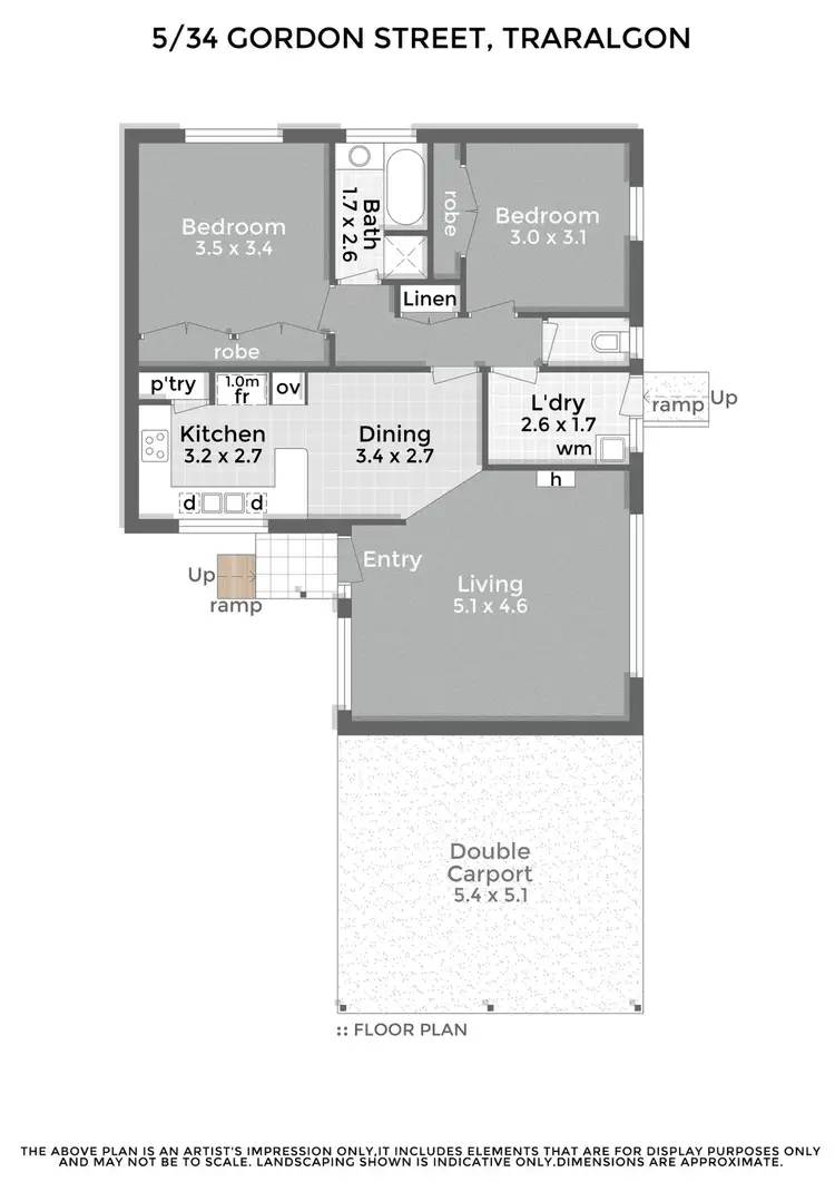 Floorplan of Homely unit listing, 5/34 Gordon Street, Traralgon VIC 3844