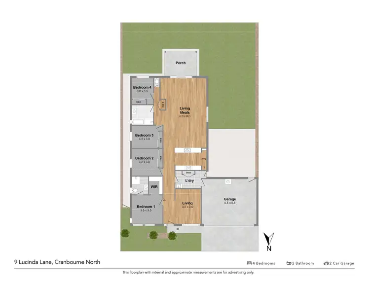 Floorplan of Homely house listing, 9 Lucinda Lane, Cranbourne North VIC 3977
