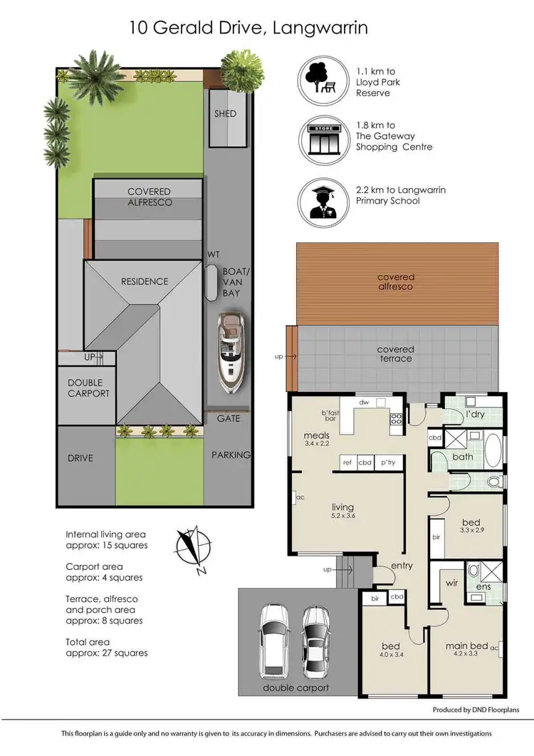 Floorplan of Homely house listing, 10 Gerald Drive, Langwarrin VIC 3910