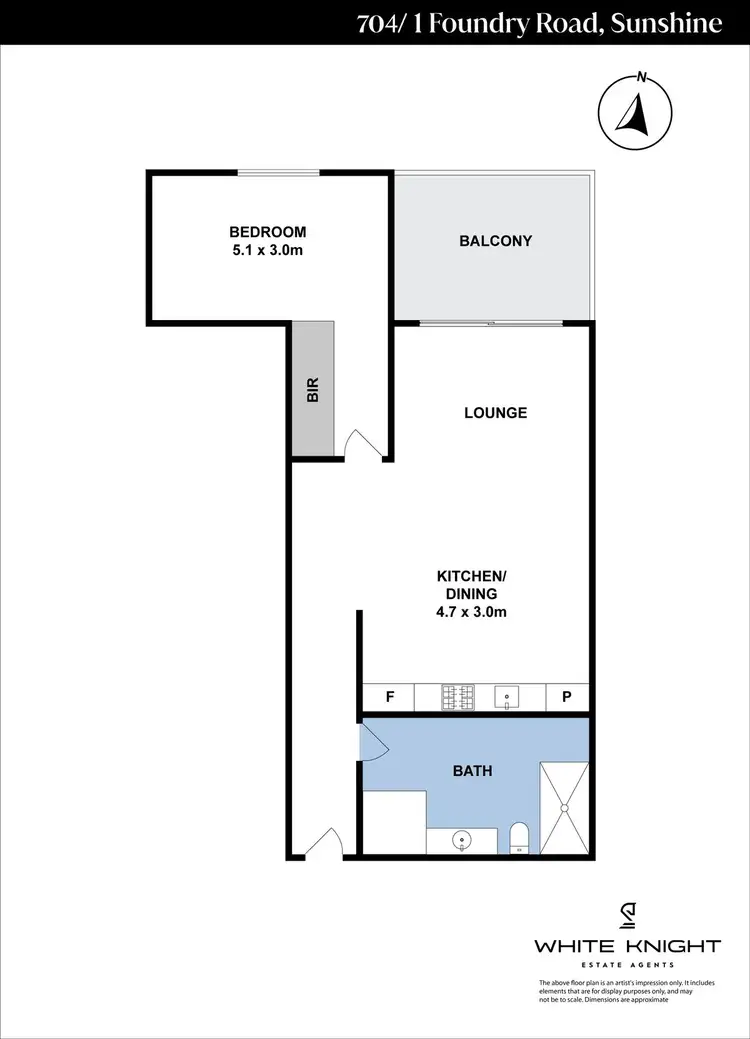 Floorplan of Homely apartment listing, 704/1 Foundry Road, Sunshine VIC 3020