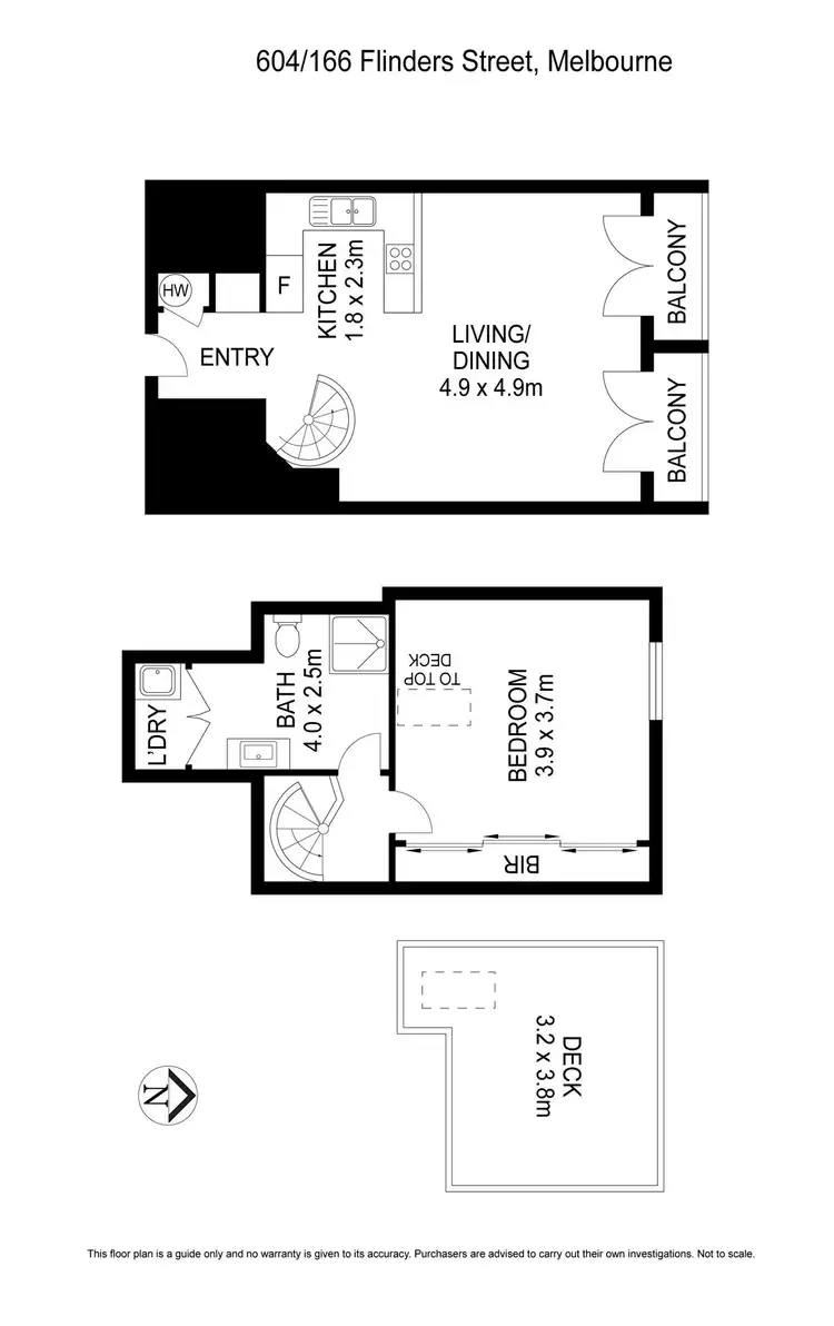 Floorplan of Homely apartment listing, 604/166 Flinders Street, Melbourne VIC 3000
