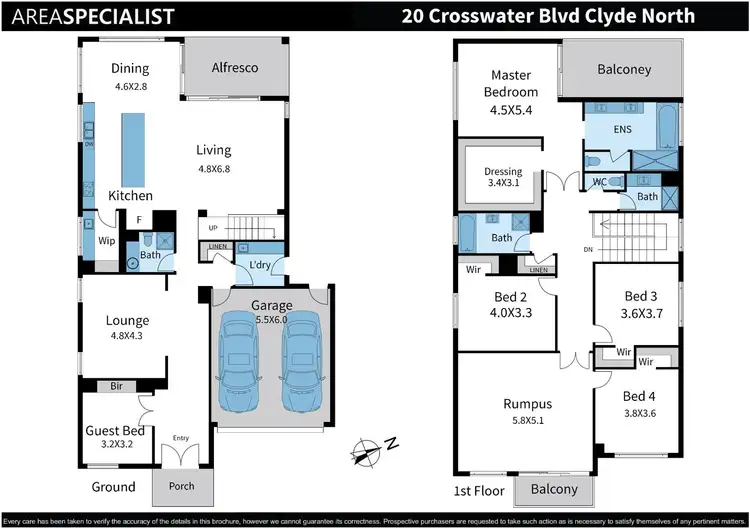 Floorplan of Homely house listing, 20 Crosswater Boulevard, Clyde North VIC 3978