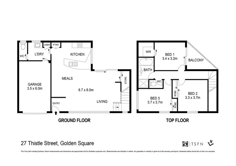 Floorplan of Homely house listing, 27 Thistle Street, Golden Square VIC 3555