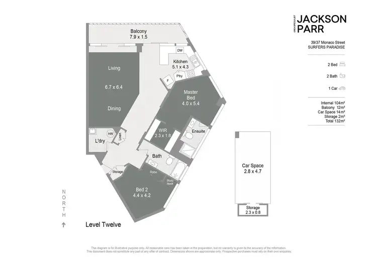 Floorplan of Homely unit listing, 39/37 Monaco Street, Surfers Paradise QLD 4217