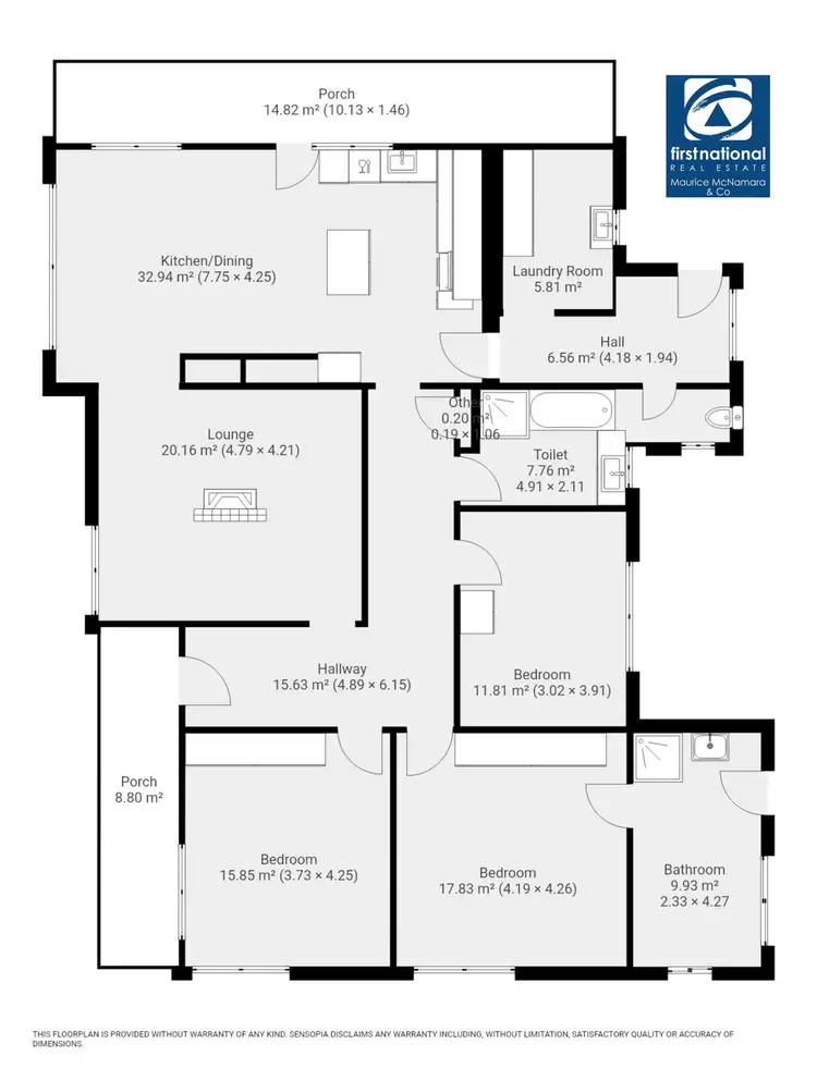 Floorplan of Homely rural property listing, 93 Sutcliffes Road, Numurkah VIC 3636