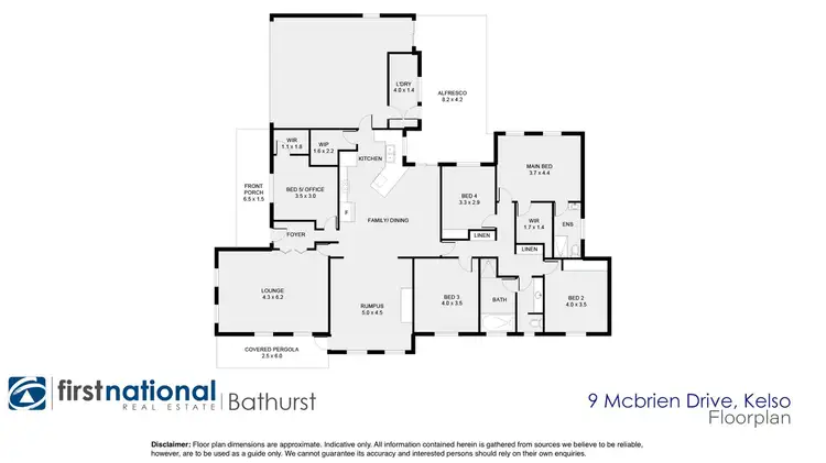 Floorplan of Homely house listing, 9 McBrien Drive, Kelso NSW 2795