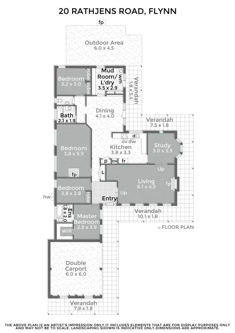 Floorplan of Homely rural property listing, 20 Rathjens Road, Flynn VIC 3844