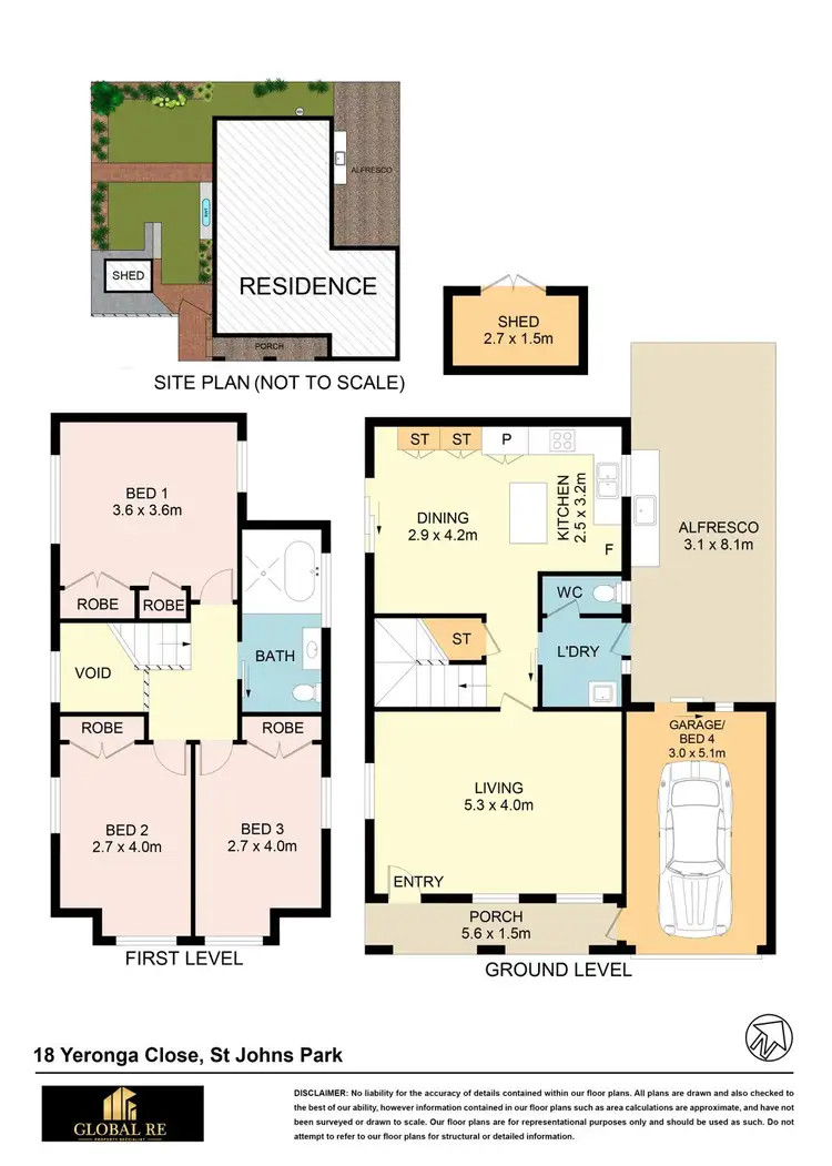 Floorplan of Homely semi-detached listing, 18 Yeronga Close, St Johns Park NSW 2176