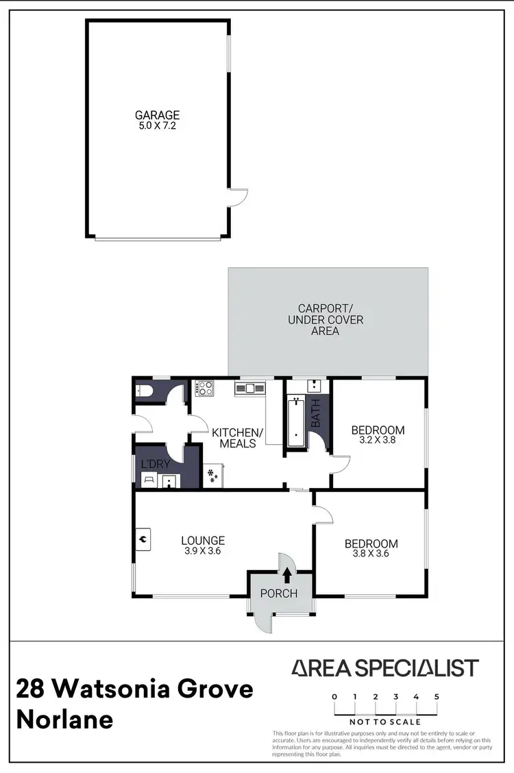 Floorplan of Homely house listing, 28 Watsonia Grove, Norlane VIC 3214