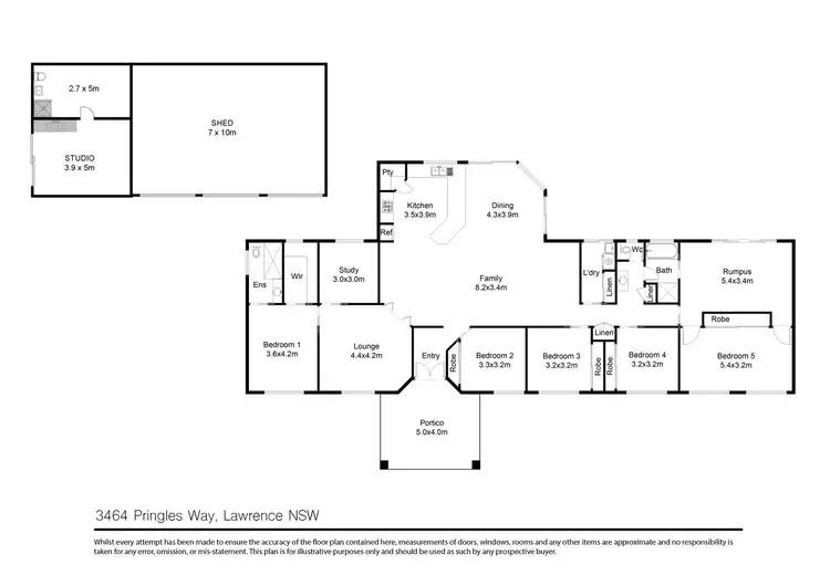 Floorplan of Homely house listing, 3464 Pringles Way, Lawrence NSW 2460