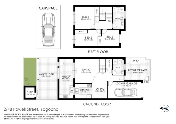Floorplan of Homely townhouse listing, 2/48 Powell Street, Yagoona NSW 2199