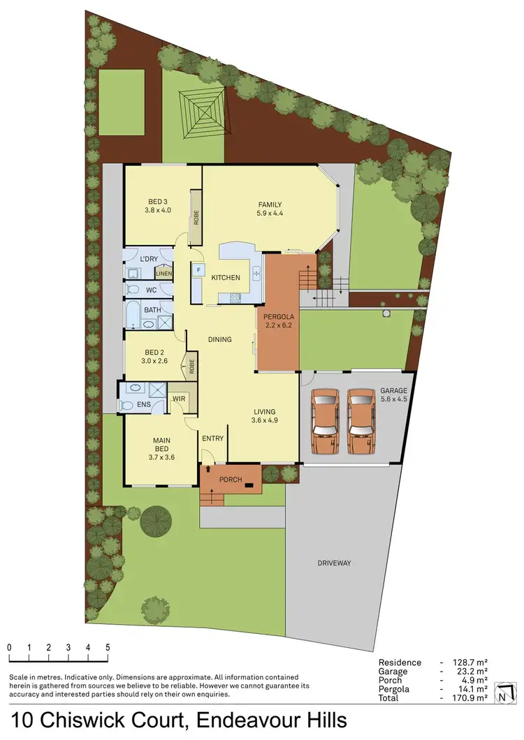Floorplan of Homely house listing, 10 Chiswick Court, Endeavour Hills VIC 3802
