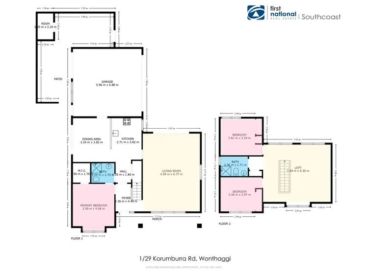 Floorplan of Homely townhouse listing, 1/29 Korumburra Rd, Wonthaggi VIC 3995