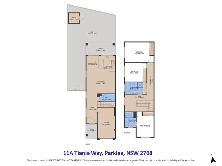 Floorplan of Homely semi-detached listing, 11A Tianie Way, Parklea NSW 2768
